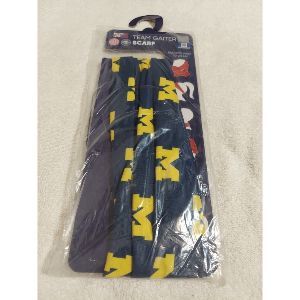 Michigan Wolverines Team Gaiter Scarf Neck Warmer Face Covering Mask Blue Yellow